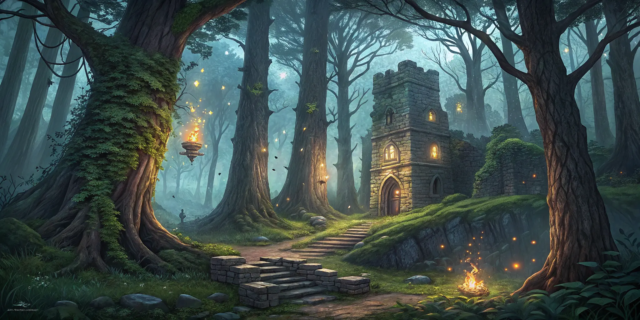 Shadow Forest 2: The Lost Kingdom game artwork showing mystical forest and magical creatures